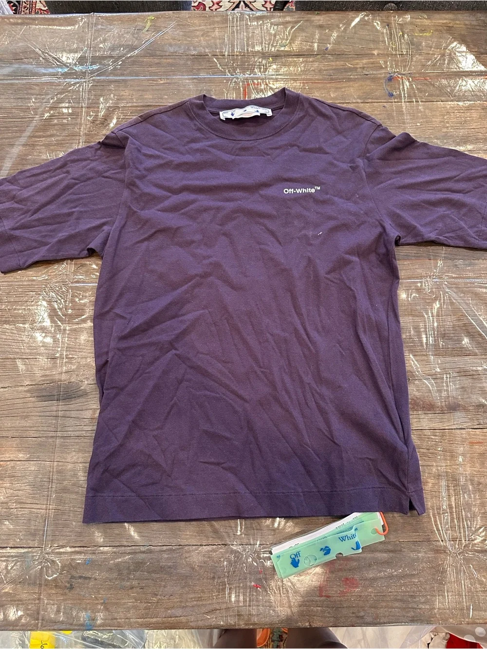 Off-White Caravaggio Crowning Black/Purple Seasonal Short-Sleeve T-Shirt